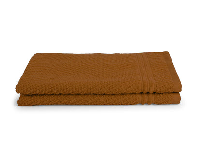 Stripe Orange 2 Piece 100% Cotton Hand Towel - Relish By Spaces