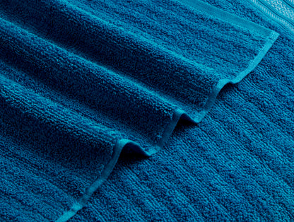 Solid Dark Blue 100% Cotton Bath Towel-Mellow By Spaces