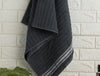 Solid Dark Grey 100% Cotton Bath Towel-Mellow By Spaces