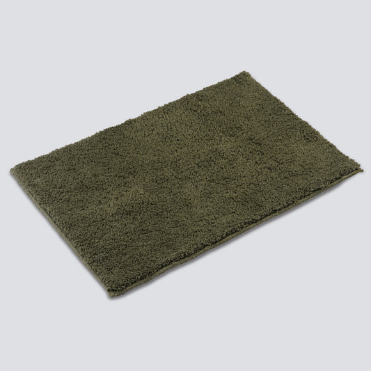 Solid Dark Green 100% Polyster Small Bath Mats  - Cloudz By Spaces