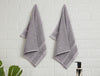 Grey 100% Cotton Hand Towel - Quik Dry By Welspun