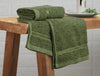 Green 100% Cotton Hand Towel - Quik Dry By Welspun