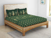 Carving Ornate Dark Green 100% Cotton King Size Bedsheet - Rangana by Spaces