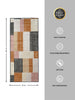 Geometric Rust Polyester 1 Runner - Wonderfull Carpet By Welspun