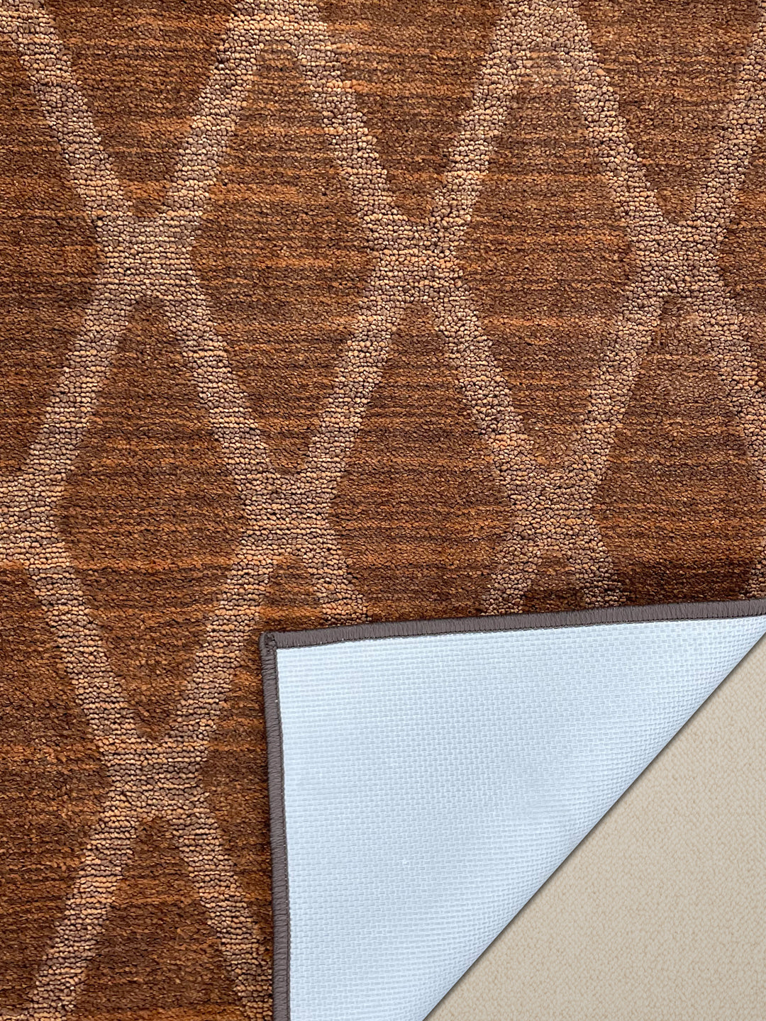 Geometric Brown Polyester 1 Runner - Wonderfull Carpet By Welspun