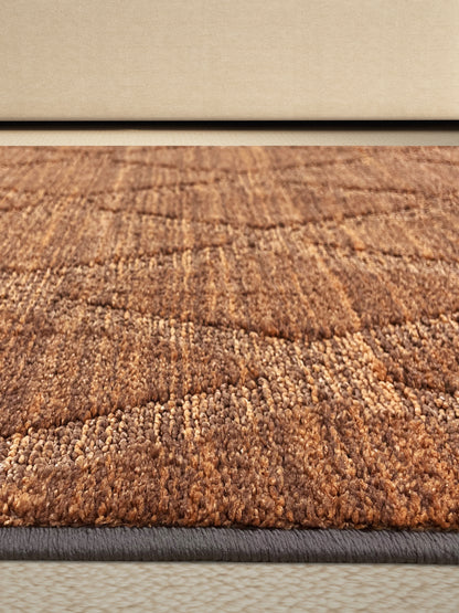 Geometric Brown Polyester 1 Runner - Wonderfull Carpet By Welspun