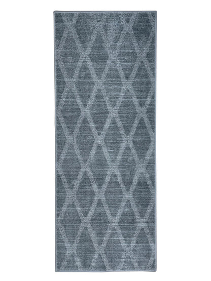 Geometric Grey Polyester 1 Runner - Wonderfull Carpet By Welspun