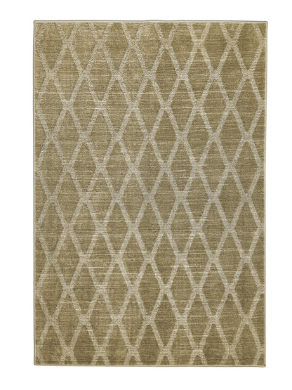 Geometric Beige Polyester 1 Area Rug - Wonderfull Carpet By Welspun