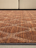 Geometric Brown Polyester 1 Area Rug - Wonderfull Carpet By Welspun