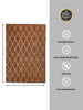 Geometric Brown Polyester 1 Area Rug - Wonderfull Carpet By Welspun