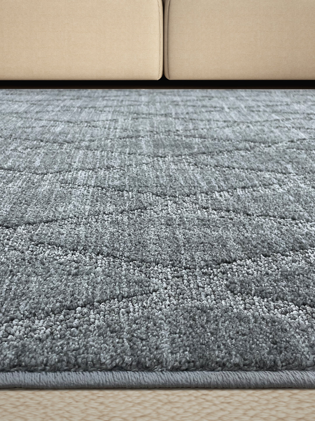 Geometric Grey Polyester 1 Area Rug - Wonderfull Carpet By Welspun