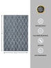 Geometric Grey Polyester 1 Area Rug - Wonderfull Carpet By Welspun