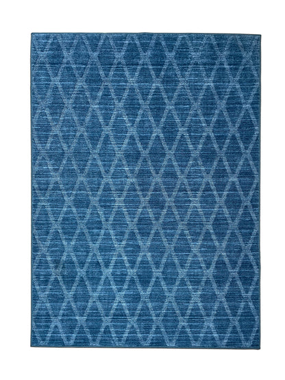 Geometric Turquoise Polyester 1 Area Rug - Wonderfull Carpet By Welspun