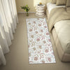 Floral Beige Polyester Runner - Wonderfull Carpet By Welspun