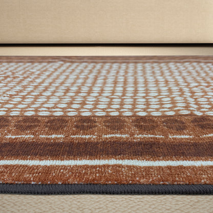 Welspun's Wonderful Geometric Brown Polyester Runner