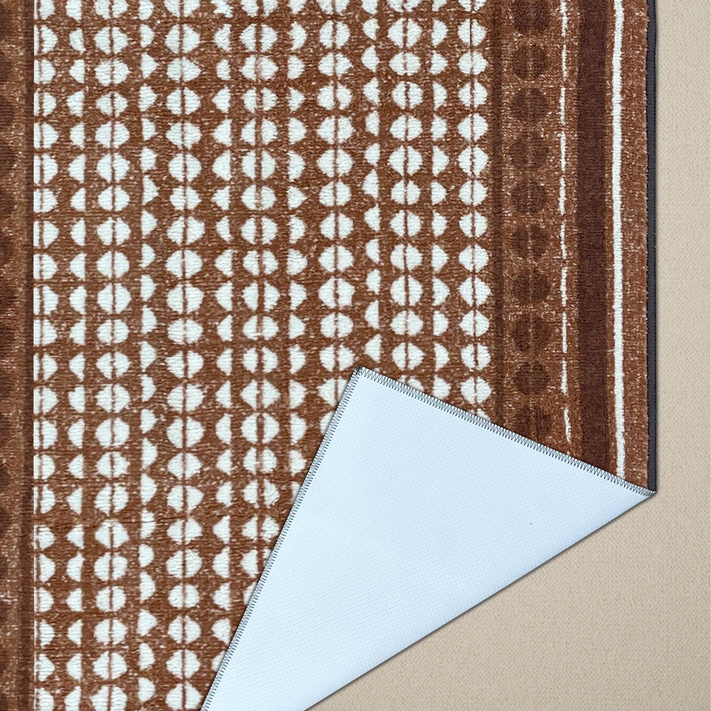 Brown Polyester Runner - Blissful By Spaces
