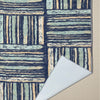 Geometric Blue Polyester Runner - Wonderfull Carpet By Welspun