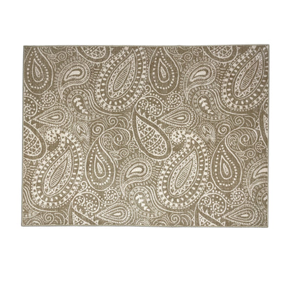 Blissful Light Brown Polyester Area Rug by Spaces