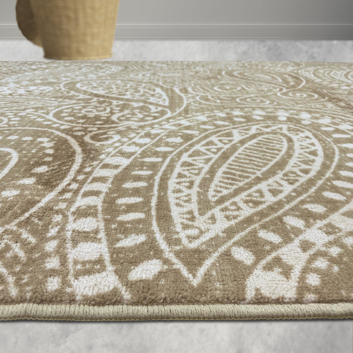 Blissful Light Brown Polyester Area Rug by Spaces