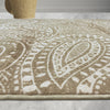 Ornate Light Brown Polyester Area Rug - Wonderfull Carpet By Welspun