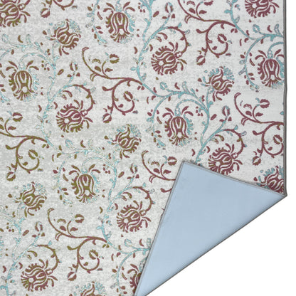 Floral Beige Polyester Area Rug - Wonderfull Carpet By Welspun