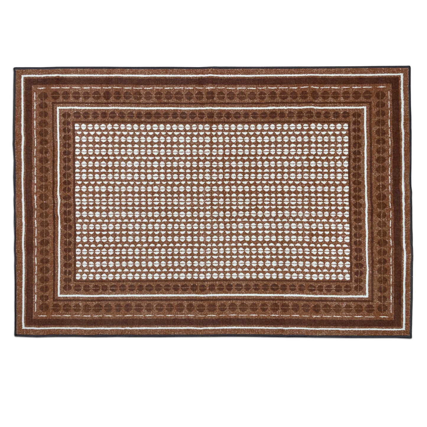 Blissful by Spaces: Brown Polyester Area Rug.