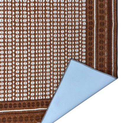 Blissful by Spaces: Brown Polyester Area Rug.