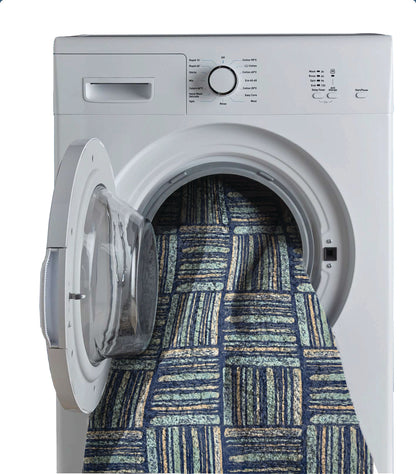 Blue Polyester Area Rug - Blissful By Spaces