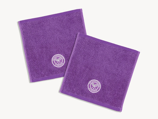 Wimbledon 2024 Jacquard Hyacinth 100% Cotton Face Towel (Pack of 2)