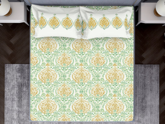 Ornamenta Ornate 100% Cotton Double Bedsheet - Essentials by Spaces