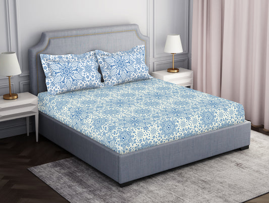 Ornamenta Ornate 100% Cotton Double Bedsheet - Essentials by Spaces