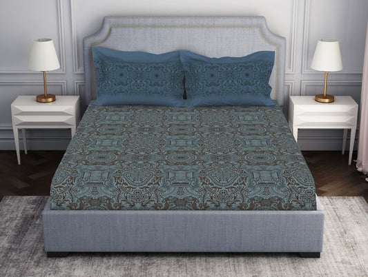 Ornamenta Ornate 100% Cotton Double Bedsheet - Essentials by Spaces