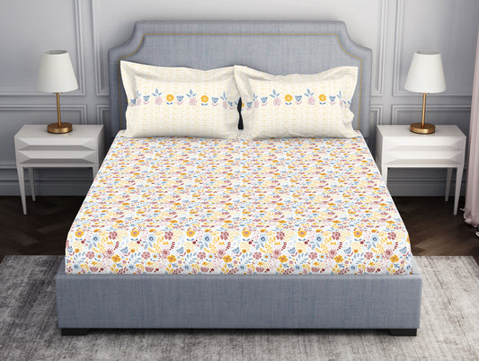 Youthopia Floral 100% Cotton Double Bedsheet - Essentials by Spaces