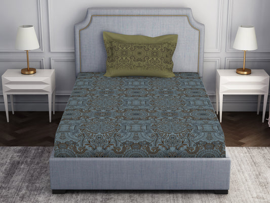 Ornamenta Ornate 100% Cotton Single Bedsheet - Essentials by Spaces