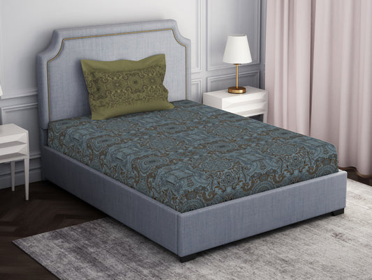 Ornamenta Ornate 100% Cotton Single Bedsheet - Essentials by Spaces