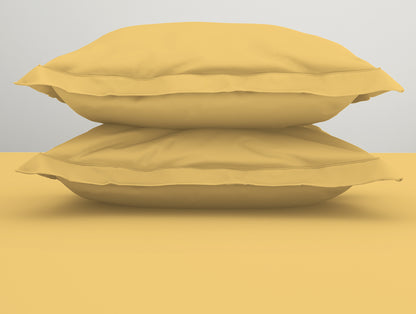 Solid Yellow 100% Cotton King Size Bedsheet - Essentials by Spaces
