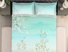 Floral Light Blue 100% Cotton King Size Bedsheet Organic Cotton - By Spaces