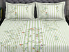 Floral Light Green 100% Cotton King Size Bedsheet Organic Cotton - By Spaces