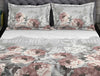 Floral Grey 100% Cotton King Size Bedsheet Organic Cotton - By Spaces