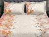 Floral Cream 100% Cotton King Size Bedsheet Organic Cotton - By Spaces