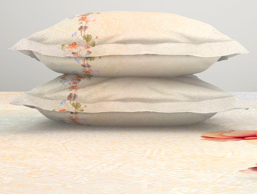 Floral Blush 100% Cotton King Size Bedsheet Organic Cotton - By Spaces