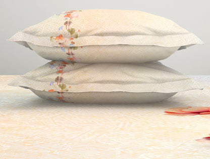 Floral Blush 100% Cotton King Size Bedsheet Organic Cotton - By Spaces