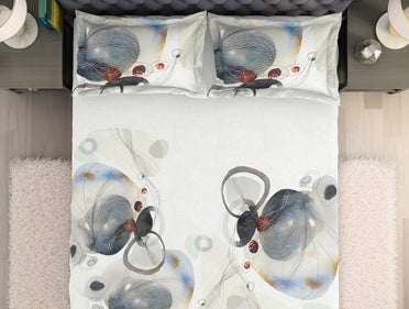 Geometric Cream 100% Cotton King Size Bedsheet Organic Cotton - By Spaces