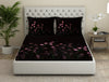 Floral Dark Grey 100% Cotton King Size Bedsheet Elegance - By Elegance