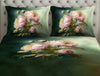 Floral Dark Green 100% Cotton King Size Bedsheet Elegance - By Elegance