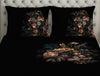 Floral Dark Grey 100% Cotton Bedsheets Large Elegance - By Elegance