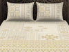 Geometric Beige 100% Cotton King Size Bedsheet Rangana Digital - By Spaces