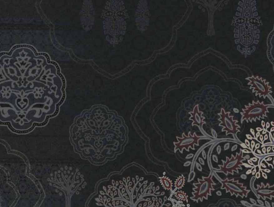 Ornate Dark Grey 100% Cotton King Size Bedsheet Rangana Digital - By Occasions