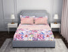 Essentials Floral Pink Cotton Viscose Double Bedsheet - Fluidity by Spaces