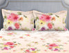 Essentials Floral Cream Cotton Viscose Double Bedsheet - Fluidity by Spaces